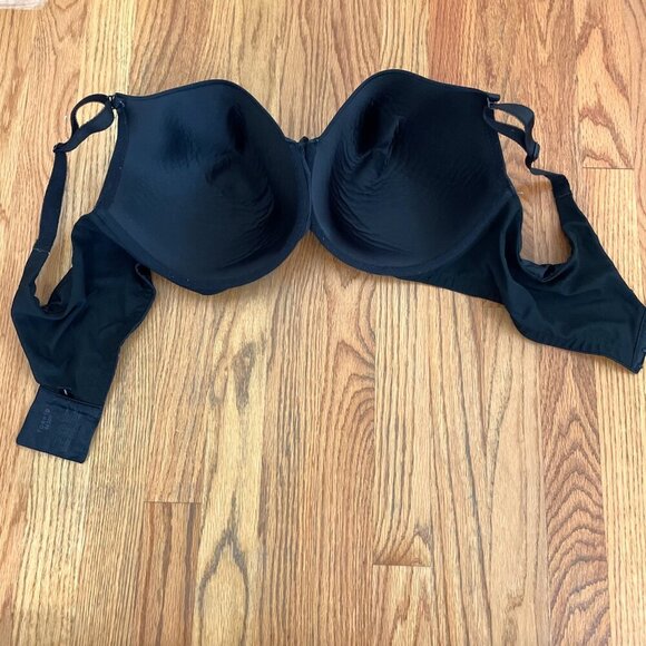 TORRID Plus Size Perfect T-Shirt Bra Solid Black Bow w/ Cutout Underwire 44DDD - Picture 10 of 16